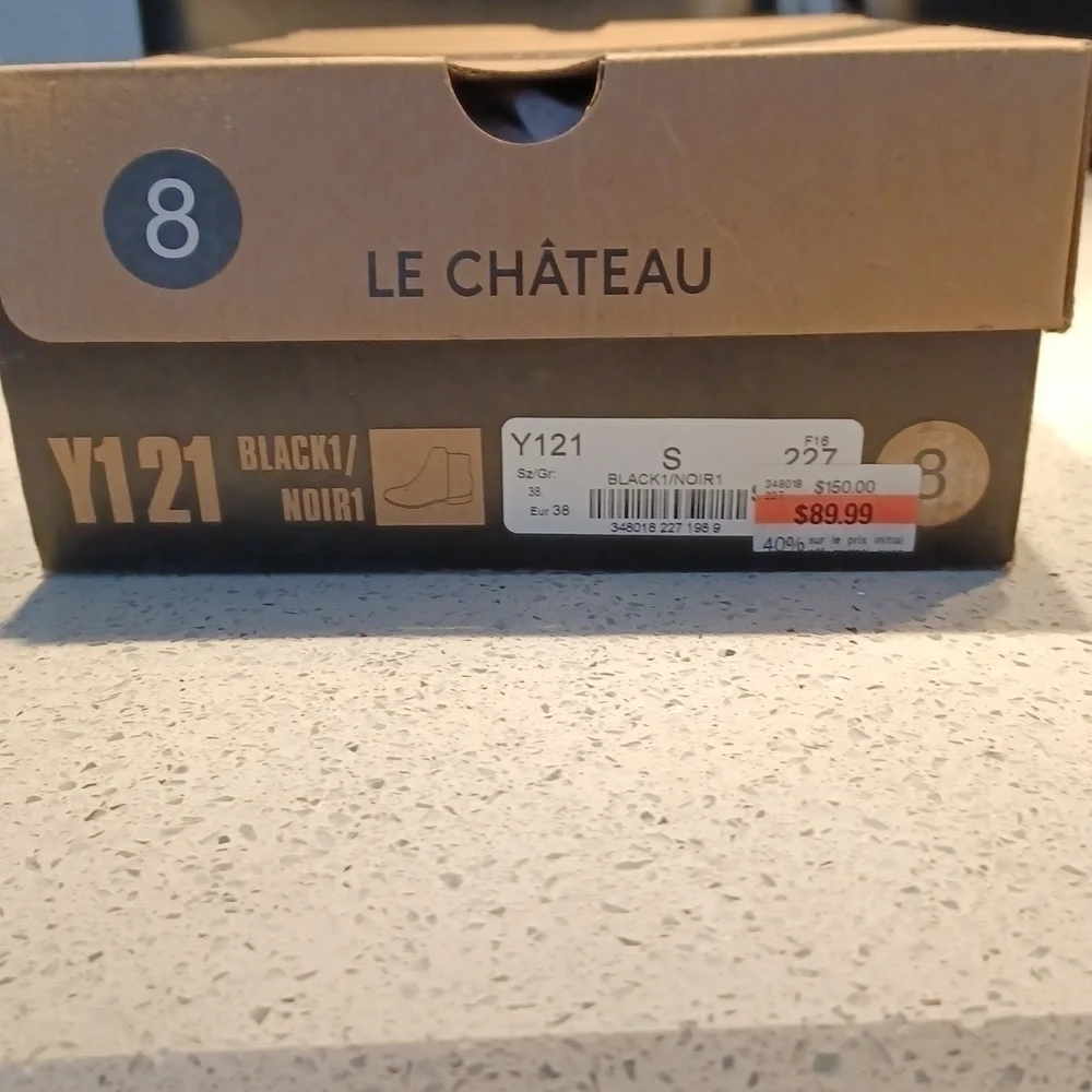 Le Chateau NWT Women's Size 8 (Eur 38) Black Suede Ankle Boots - Picture 9 of 11